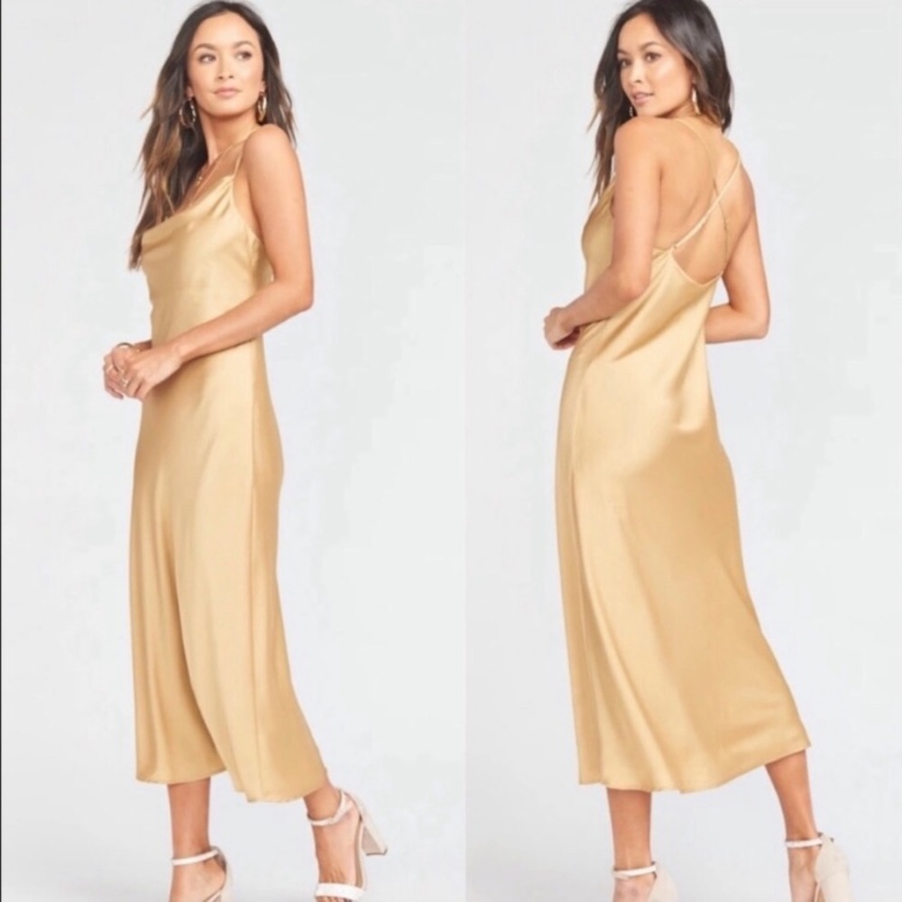 Show Me Your MuMu Verona Silky Cowl Neck Gold Luxe